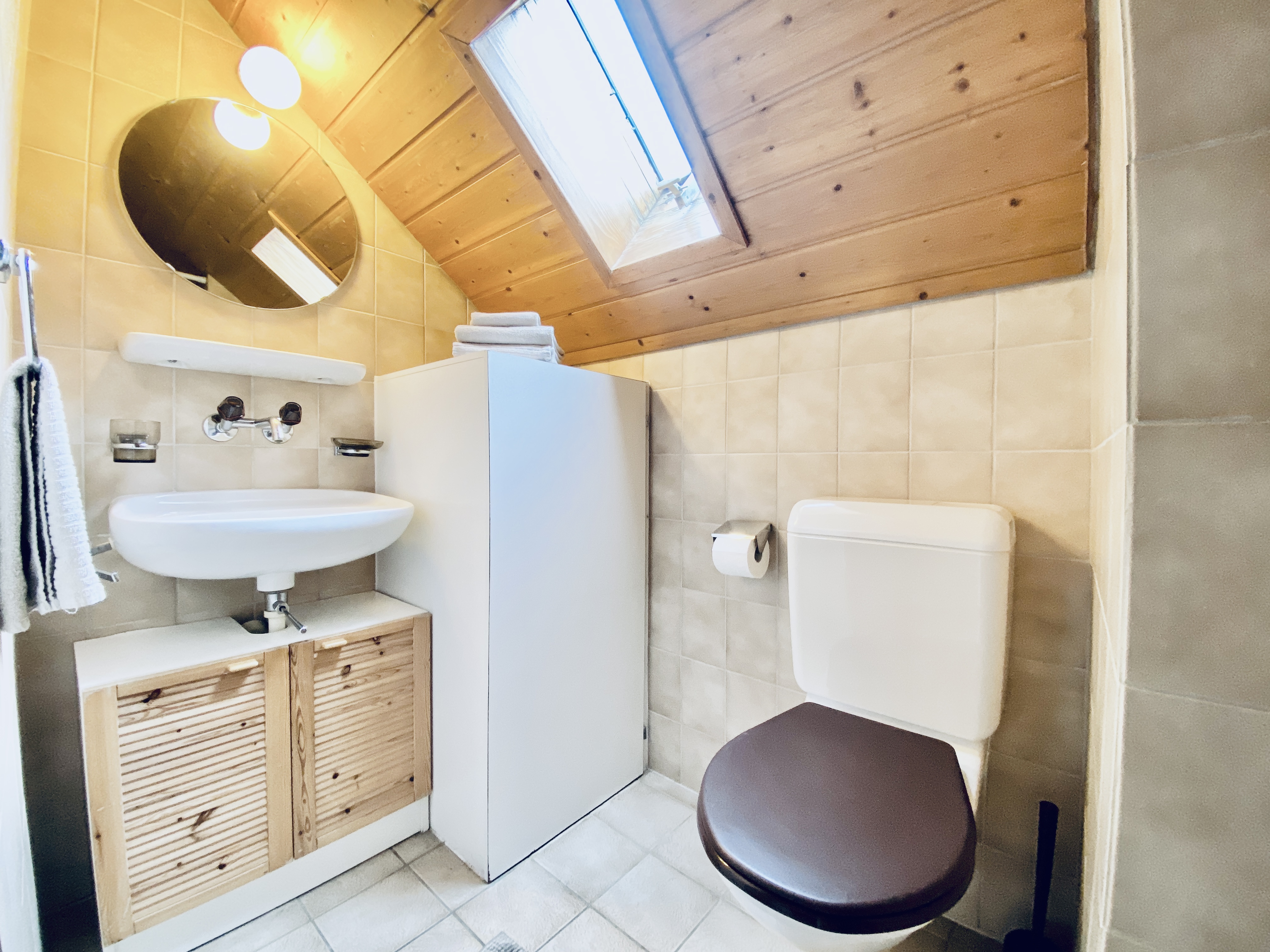 1.5-Zimmer-Apartment in Günsberg, Wohnbereich mit Esstisch